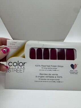 Color Street 100% Real Nail Polish Strips 16 Pack Rose Goes Color